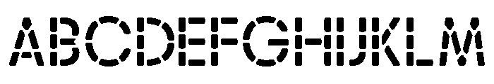 Alpen Stencilinflated Font UPPERCASE