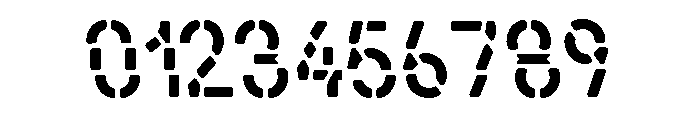 Alpen Stencilinflatedbackslant Font OTHER CHARS