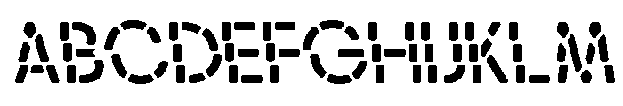 Alpen Stencilinflatedbackslant Font UPPERCASE