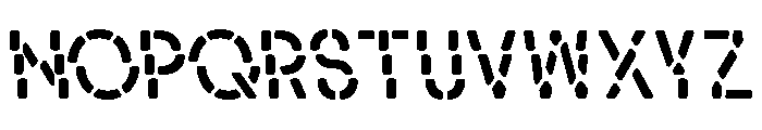 Alpen Stencilinflatedbackslant Font UPPERCASE