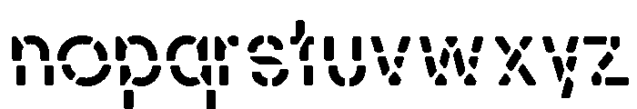 Alpen Stencilinflatedbackslant Font LOWERCASE