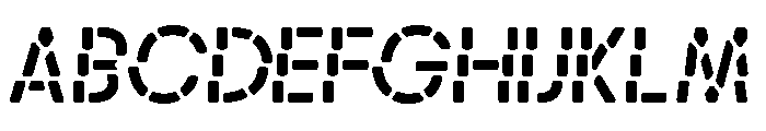 Alpen Stencilinflatedoblique Font UPPERCASE
