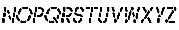 Alpen Stencilinflatedoblique Font UPPERCASE