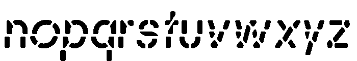 Alpen Stencilinflatedoblique Font LOWERCASE