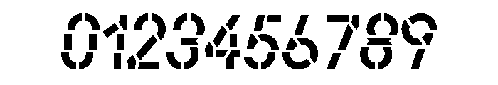 Alpen Stenciloblique Font OTHER CHARS