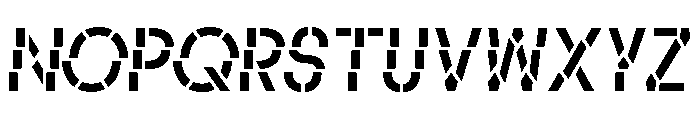 Alpen Stenciloblique Font UPPERCASE