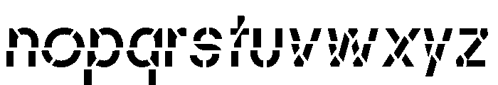 Alpen Stenciloblique Font LOWERCASE