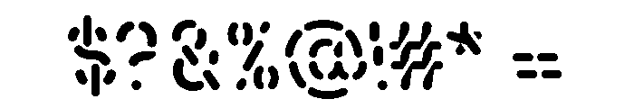 Alpen Stencilroundedbackslant Font OTHER CHARS
