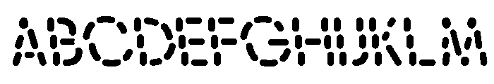 Alpen Stencilroundedbackslant Font UPPERCASE