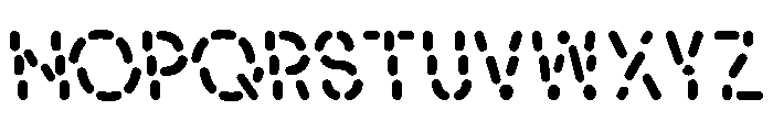 Alpen Stencilroundedbackslant Font UPPERCASE