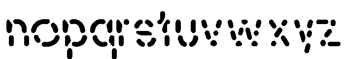 Alpen Stencilroundedbackslant Font LOWERCASE