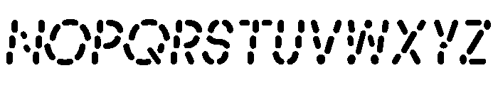 Alpen Stencilroundedoblique Font UPPERCASE