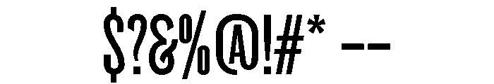 Altissima Condensed Font OTHER CHARS
