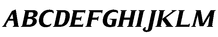 Alvarado BoldItalic Font UPPERCASE