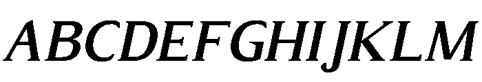 Alvarado MediumItalic Font UPPERCASE