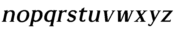 Alvarado MediumItalic Font LOWERCASE