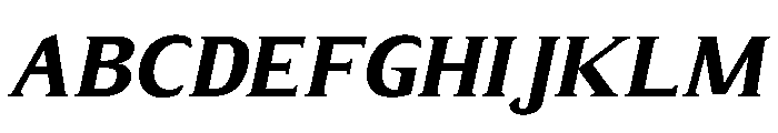 AlvaradoVar BoldItalic Instance Font UPPERCASE