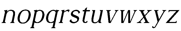 AlvaradoVar LightItalic Instance Font LOWERCASE