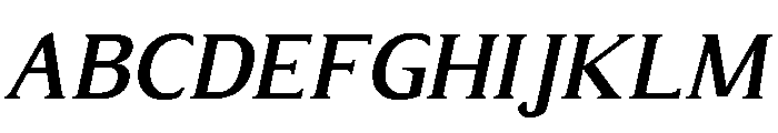 AlvaradoVar MediumItalic Instance Font UPPERCASE
