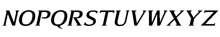 AlvaradoVar MediumItalic Instance Font UPPERCASE