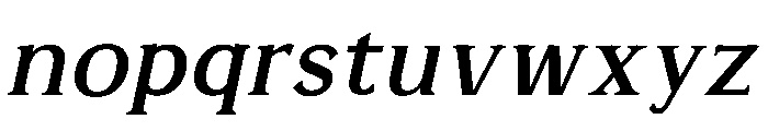AlvaradoVar MediumItalic Instance Font LOWERCASE