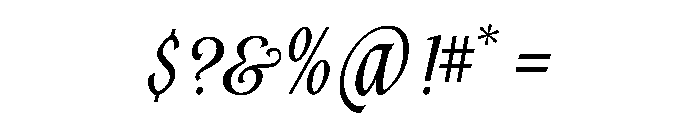 AlysScript Bold Font OTHER CHARS