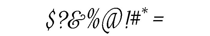 AlysScript Medium Font OTHER CHARS