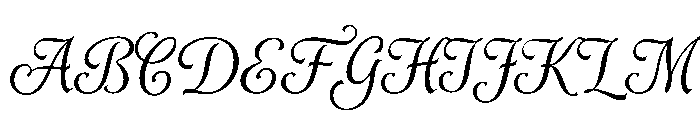 AlysScript Medium Font UPPERCASE