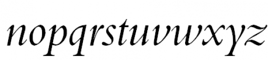 Aldine 401 Italic Font LOWERCASE