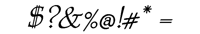 Albion Regular Italic Font OTHER CHARS