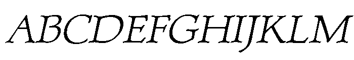 Albion Regular Italic Font UPPERCASE