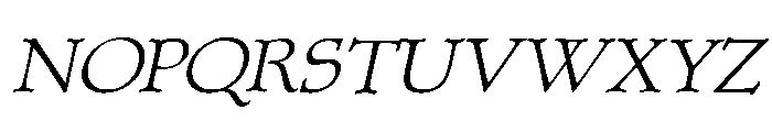 Albion Regular Italic Font UPPERCASE
