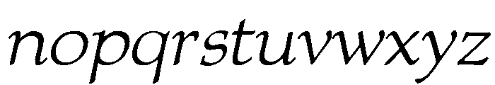 Albion Regular Italic Font LOWERCASE