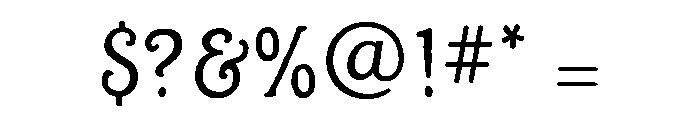 Alghera Regular Font OTHER CHARS