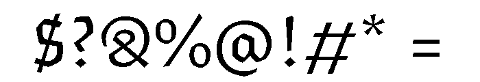 Algo Light Font OTHER CHARS