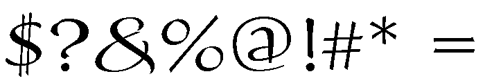 Alhambra Regular Font OTHER CHARS