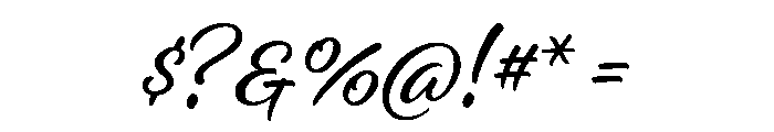 Alisha Regular Font OTHER CHARS