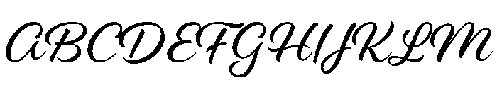 Alisha Regular Font UPPERCASE