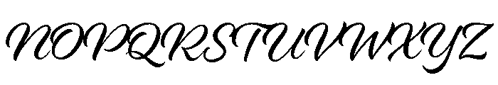 Alisha Regular Font UPPERCASE