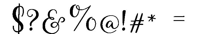 Allegretto Regular Font OTHER CHARS