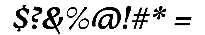 Almada Bold Italic Font OTHER CHARS