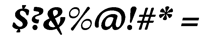 Almada Extra Bold Italic Font OTHER CHARS