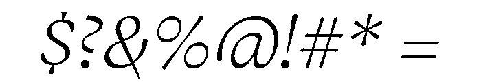 Almada Extra Light Italic Font OTHER CHARS