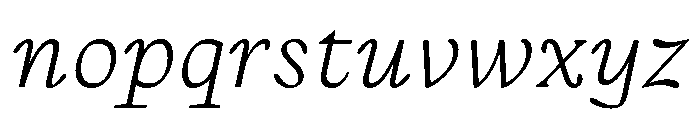 Almada Extra Light Italic Font LOWERCASE