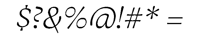 Almada Italic Font OTHER CHARS