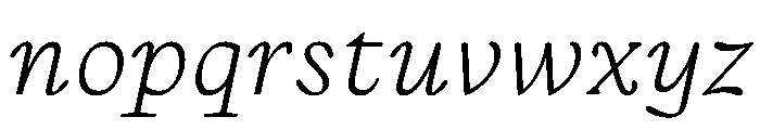 Almada Italic Font LOWERCASE