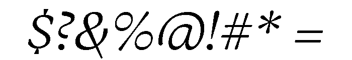 Almada Light Italic Font OTHER CHARS