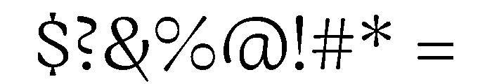 Almada Light Font OTHER CHARS