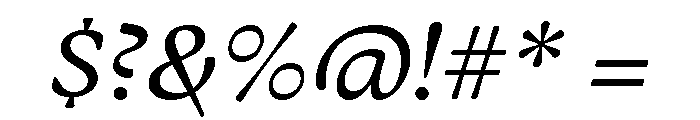 Almada Regular Italic Font OTHER CHARS
