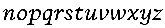 Almada Regular Italic Font LOWERCASE
